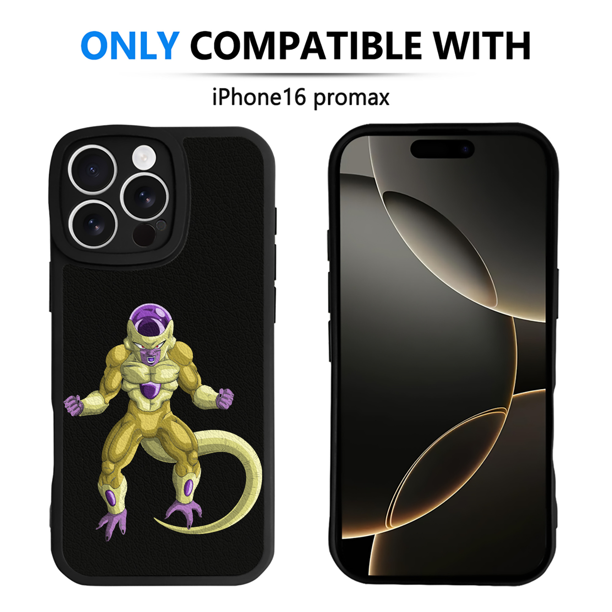 （画像用） ドラゴンボール フリーザ DRAGON BALL Frieza 【iPhone 16シリーズ対応】シリコンスマホケース（レザー調） 材質：シリコン